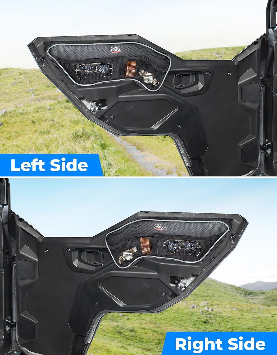 Kemimoto Front Upper Door Bags for Polaris General 1000/4 2PCS