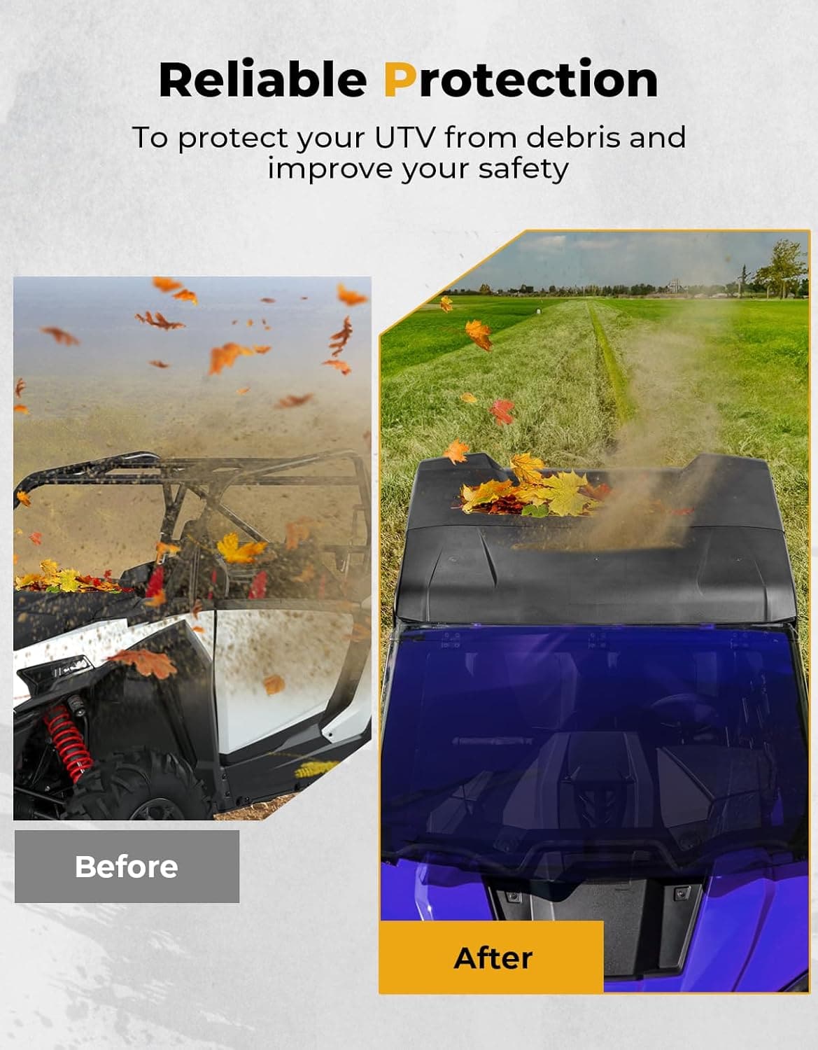 Kemimoto 3-In-1 UTV Roof for Polaris RZR XP 1000 2024‑2025