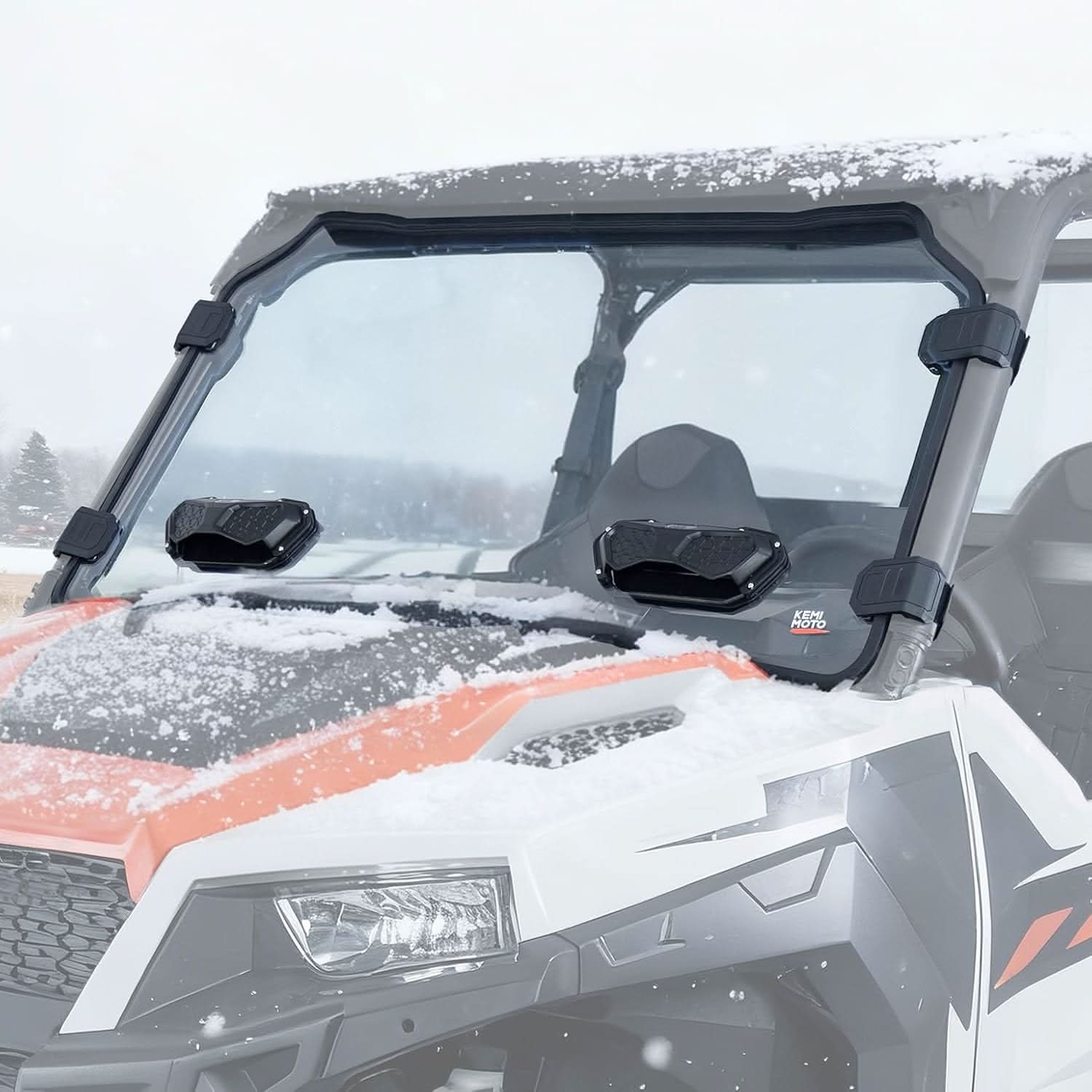 Kemimoto Vented Front Windshield for Polaris General 1000