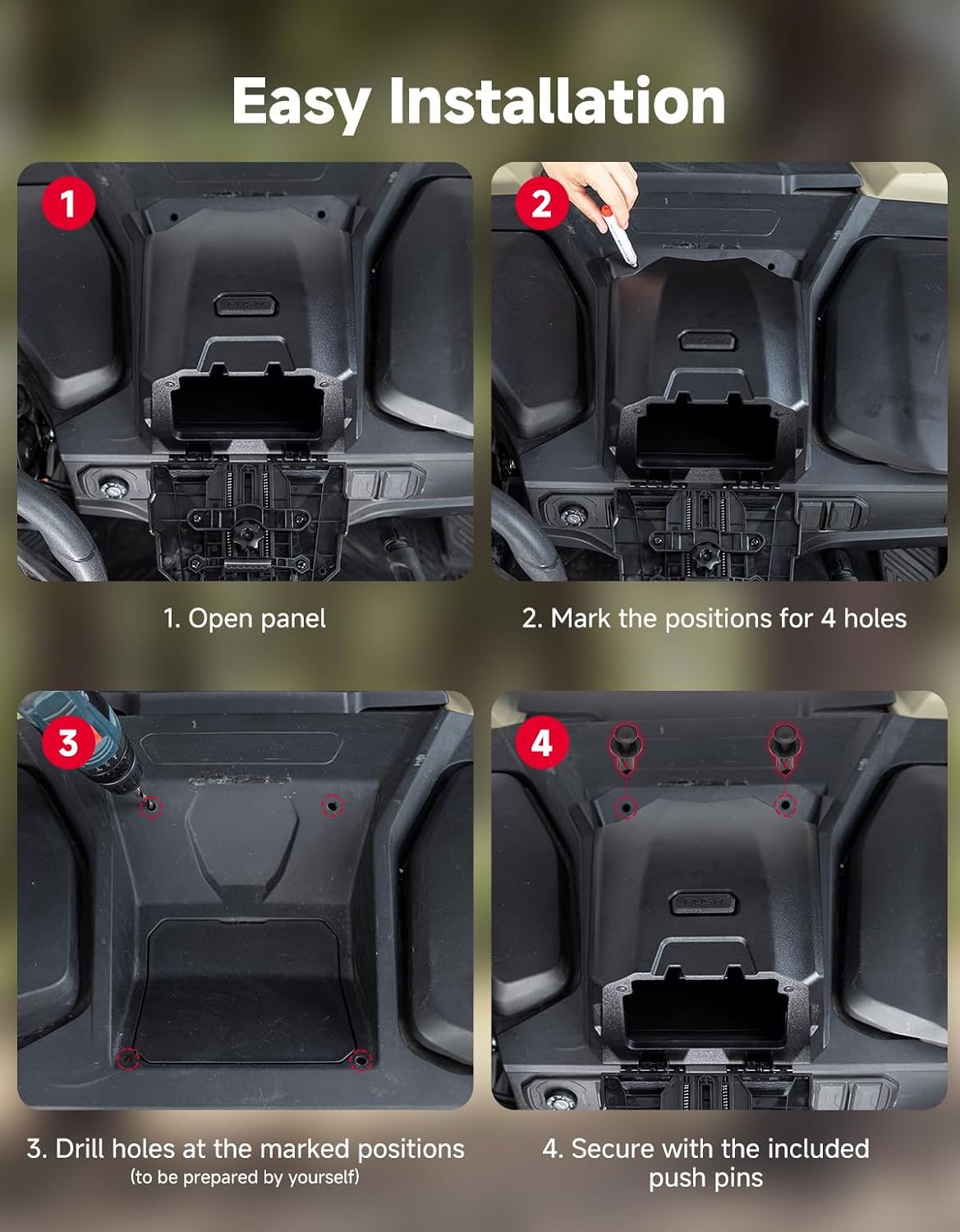 Kemimoto Tablet Holder for CFMOTO ZForce 950/800 Trail 8-10L Storage
