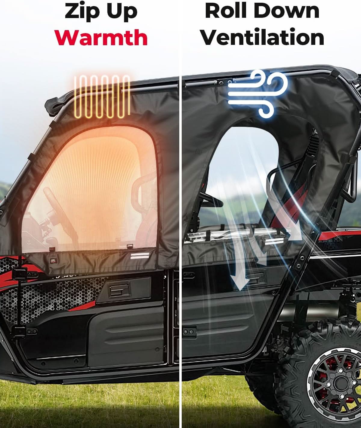 Kemimoto Soft Upper Doors for Kawasaki Teryx 4