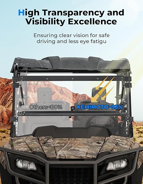 UTV 2-IN-1 Flip Windshield for Honda Pioneer 700 / 700-4