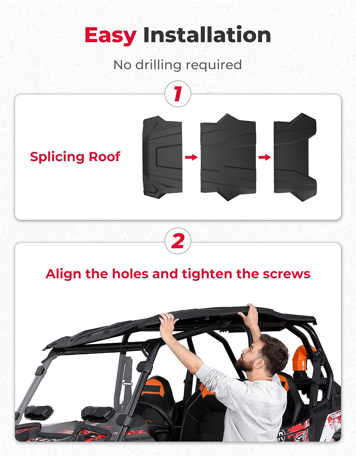 Kemimoto Hard Roof 4‑Seater Polaris RZR XP 4 1000 Turbo