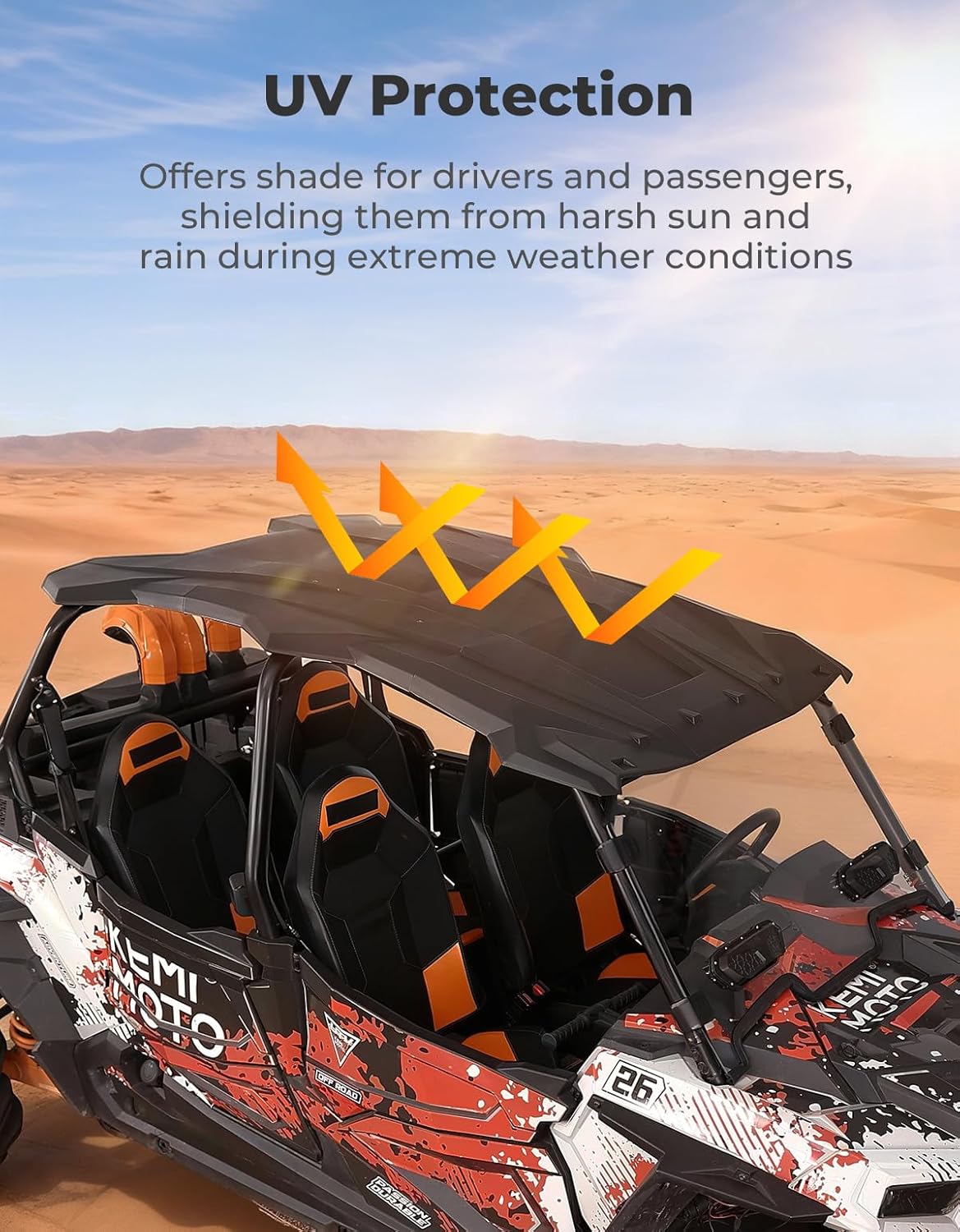 Kemimoto Hard Roof 4‑Seater Polaris RZR XP 4 1000 Turbo