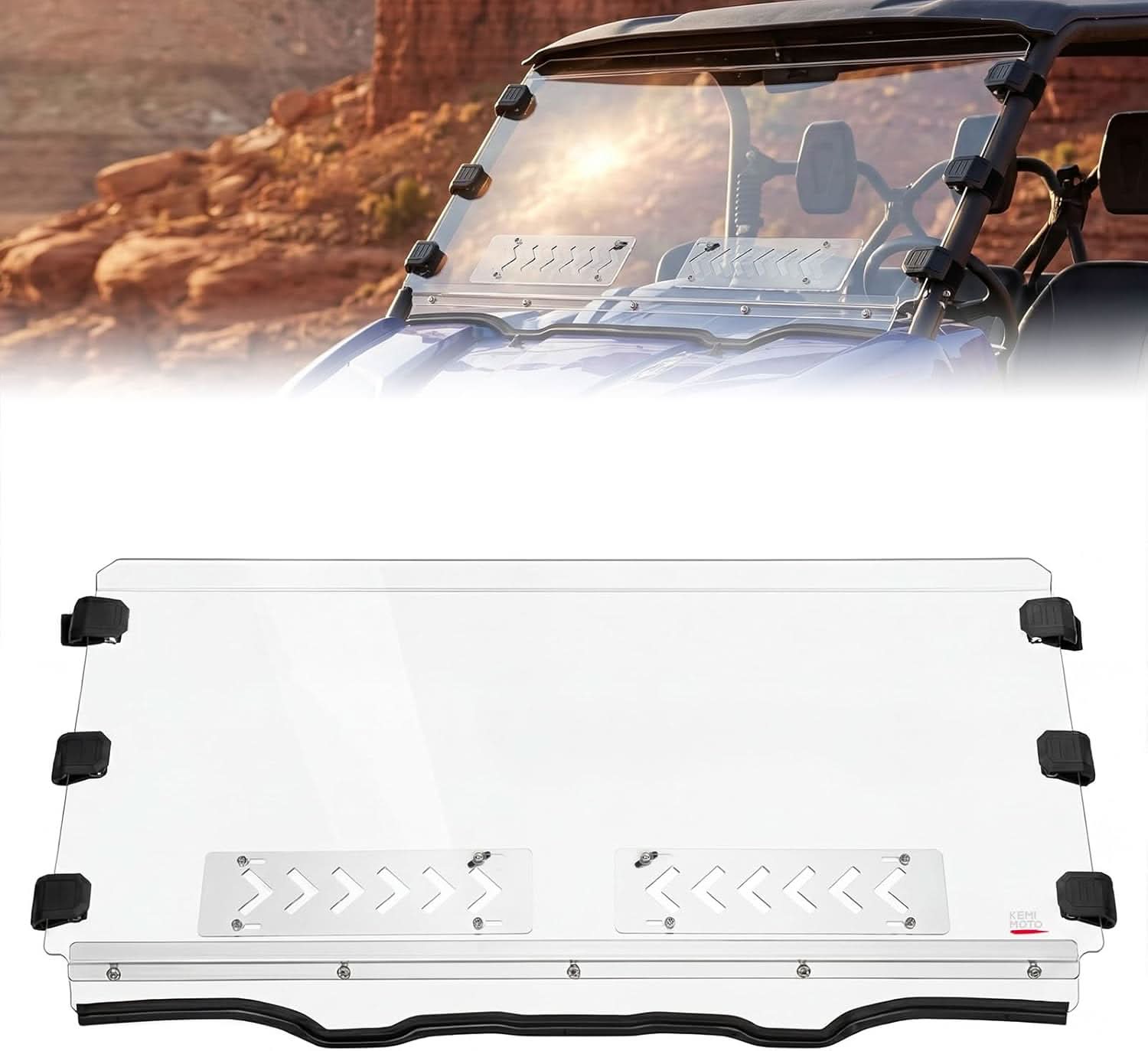 Kemimoto Sliding Vented Windshield for Yamaha Viking VI UTV