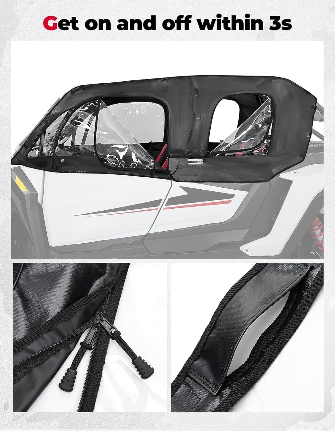Kemimoto Cab Enclosure for Polaris RZR XP 4 1000 2024‑2025