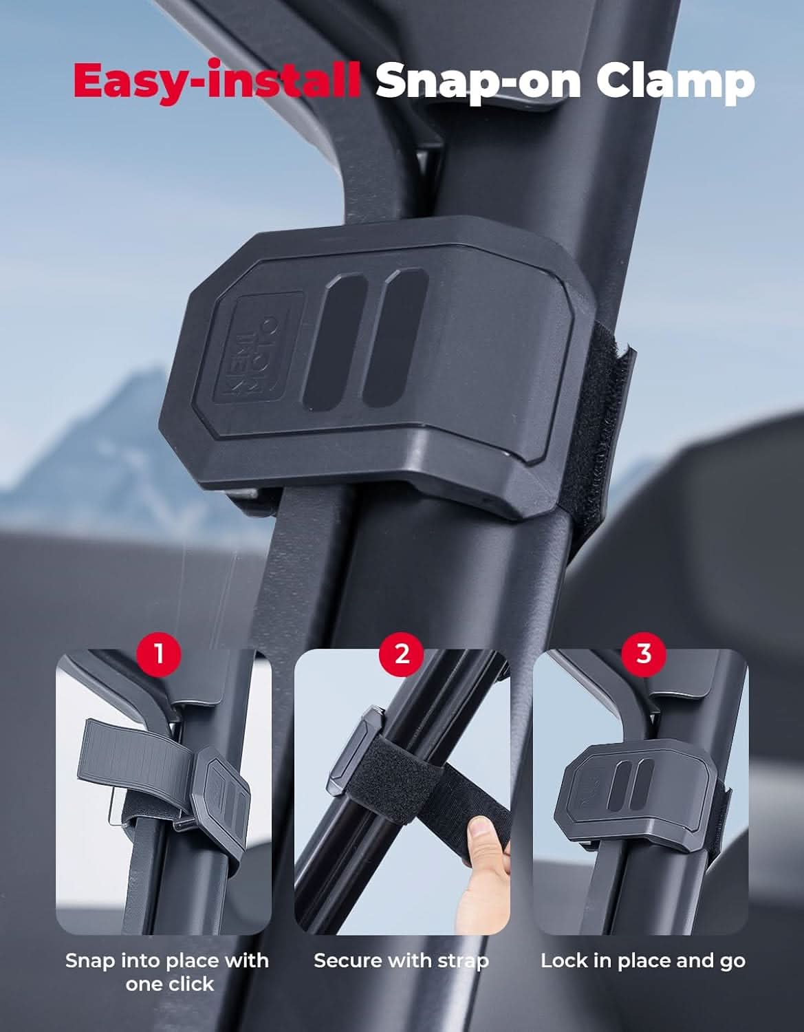 Kemimoto Vented Front Windshield for Polaris General 1000