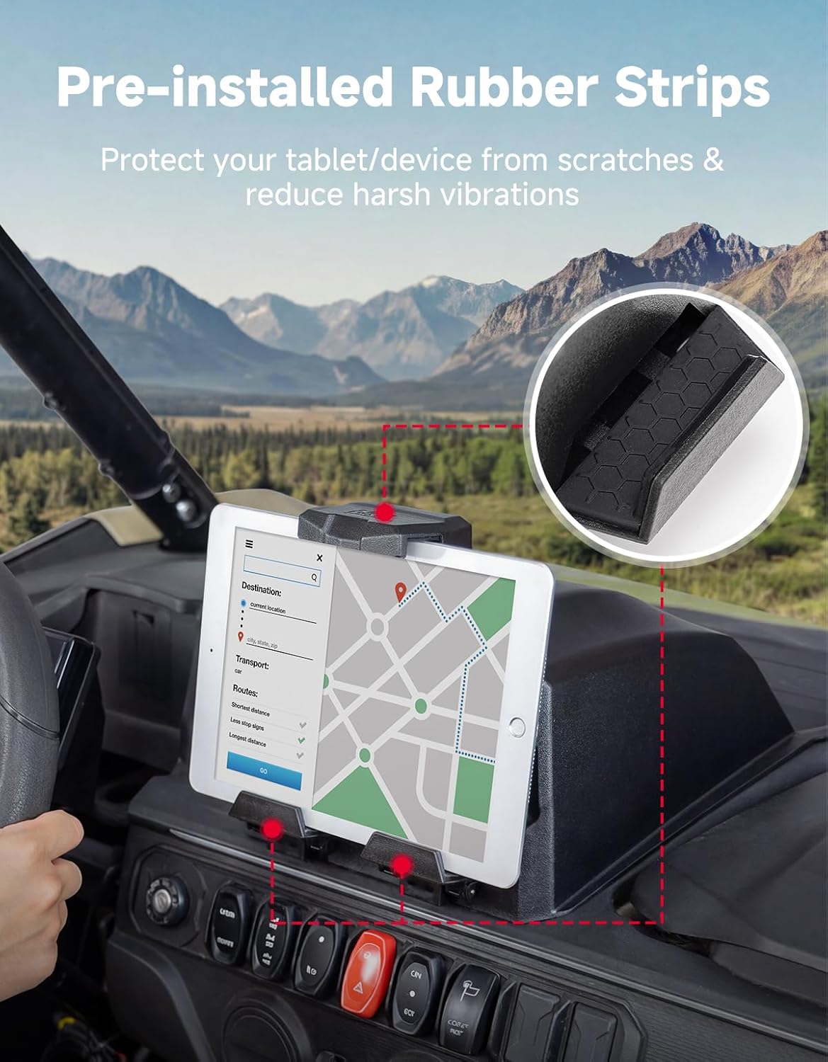 Kemimoto Tablet Holder for CFMOTO ZForce 950/800 Trail 8-10L Storage