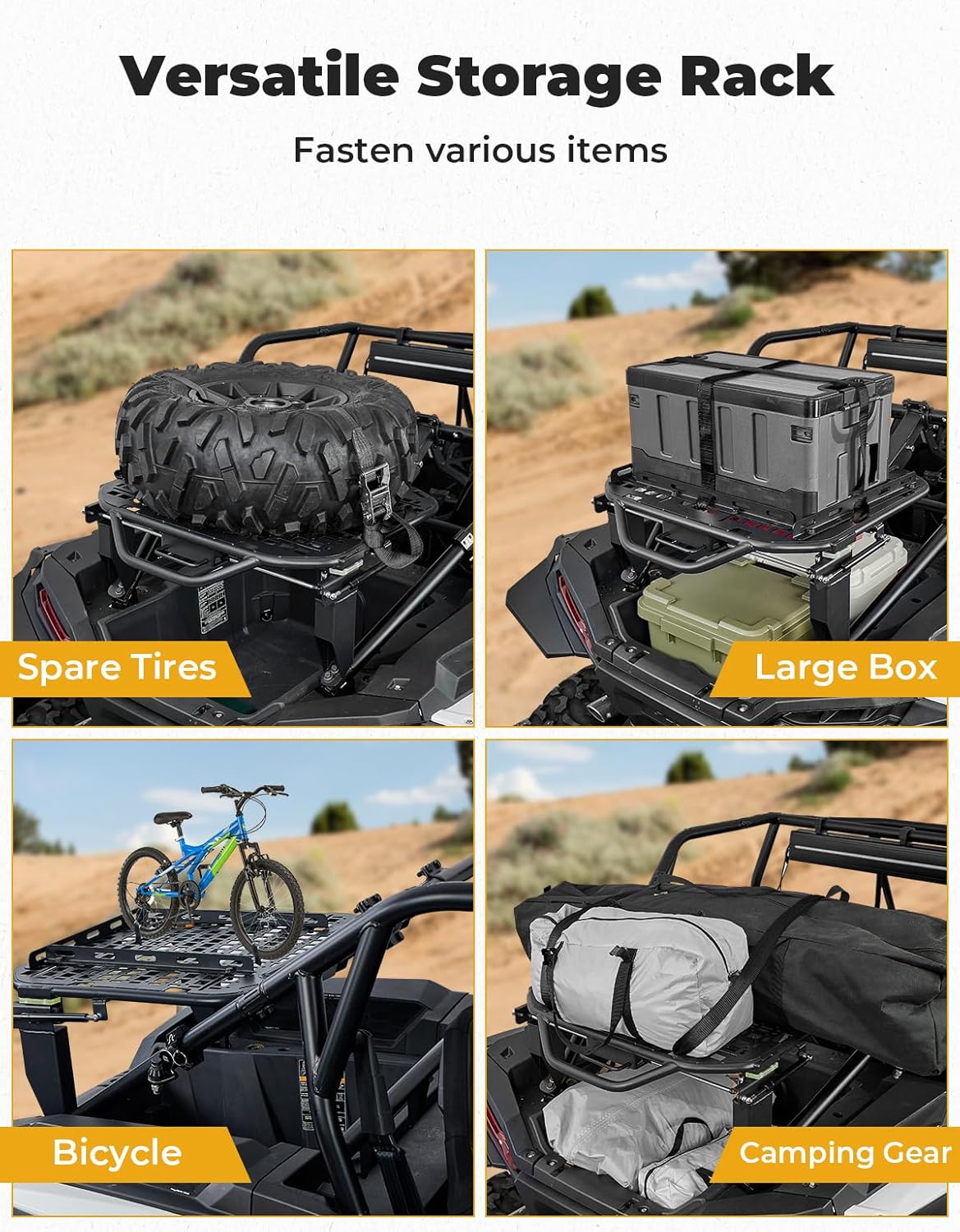 Kemimoto UTV Tire Carrier for Polaris RZR XP 1000 2024-2026