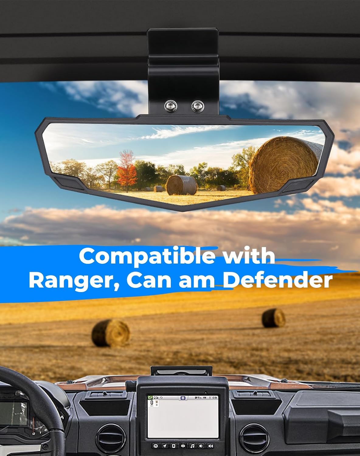 KEMIMOTO Rear View Mirror for Polaris Ranger & Can‑Am Defender