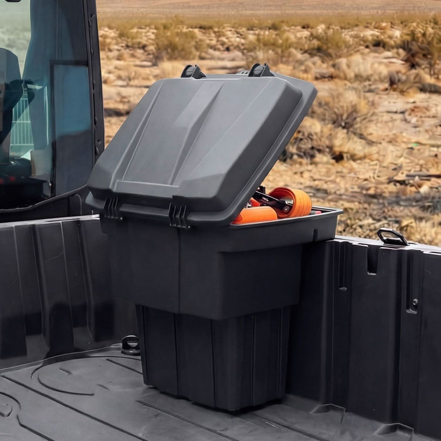 Kemimoto 5.8GAL Bed Storage Box for Polaris Ranger 1500 XD