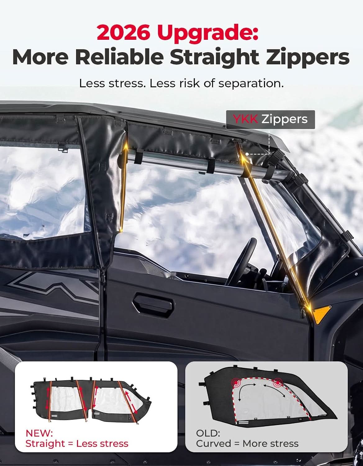 Kemimoto Upgraded Soft Upper Doors Kawasaki Teryx KRX 4 1000