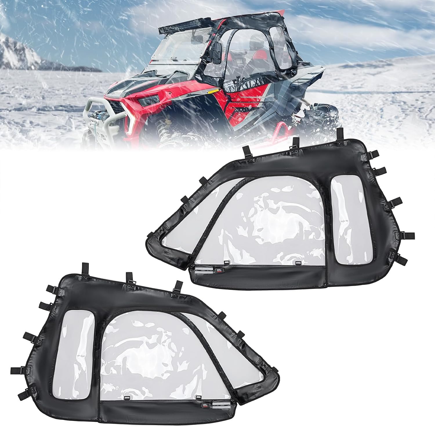 Soft Cab Enclosure Upper Windows for 2014-2023 Polaris RZR XP 1000/Turbo