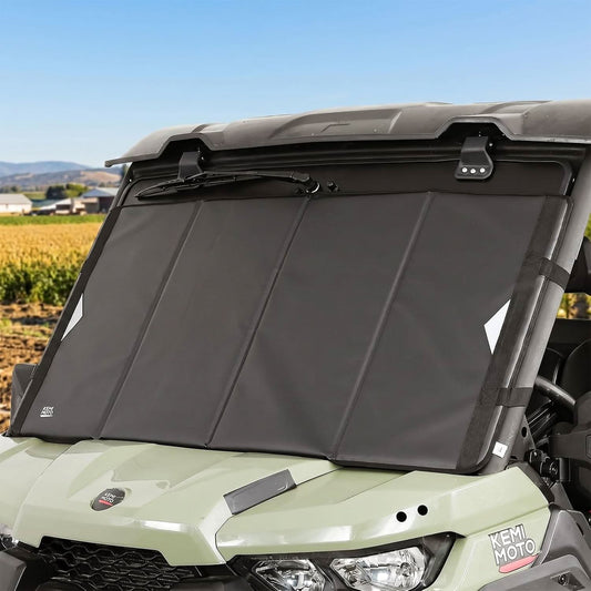 Kemimoto Glass Windshield Cover for Polaris Ranger & Can‑Am Defender