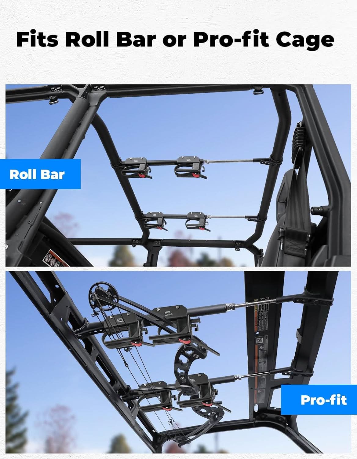 UTV Overhead Hunting Tool Holder Rack for Polaris Ranger