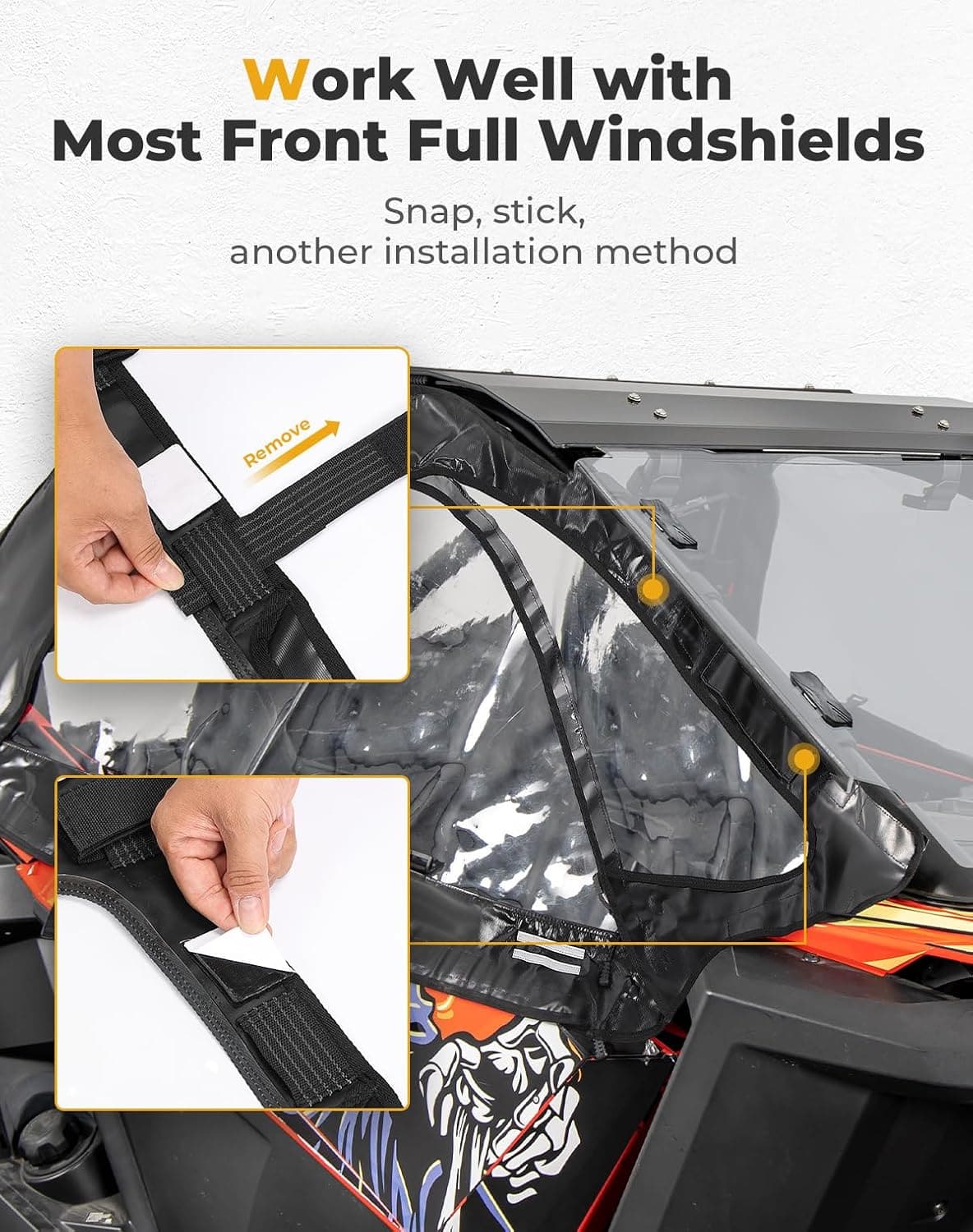 Kemimoto Upper Cab Enclosures for Polaris RZR PRO R 2022-2025