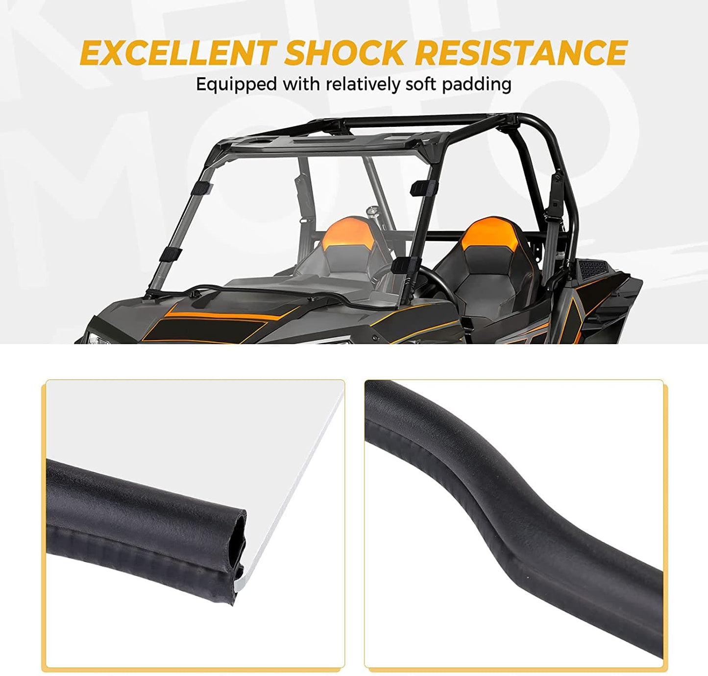 KEMIMOTO Front Windshield for Polaris RZR XP 1000 2014-2018