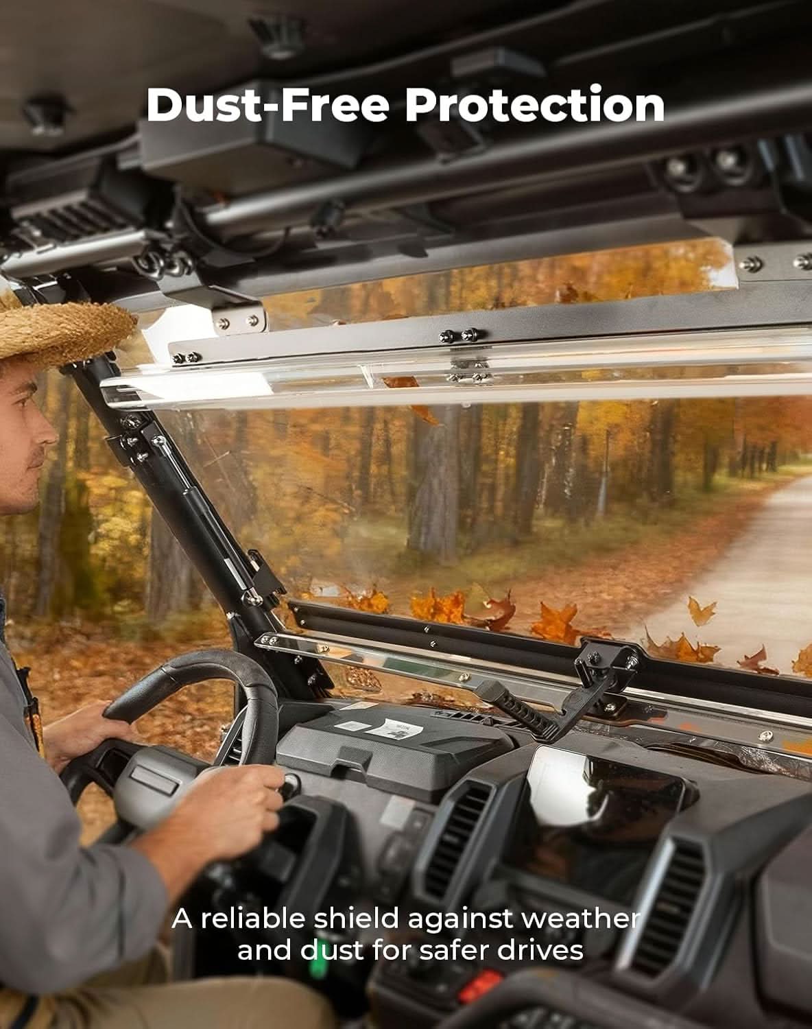 Kemimoto 3-IN-1 Flip Windshield for CFMOTO UFORCE U10
