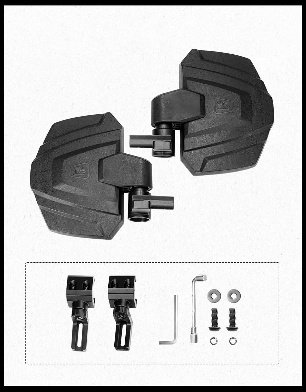 Kemimoto Heavy-Duty UTV Side View Mirrors