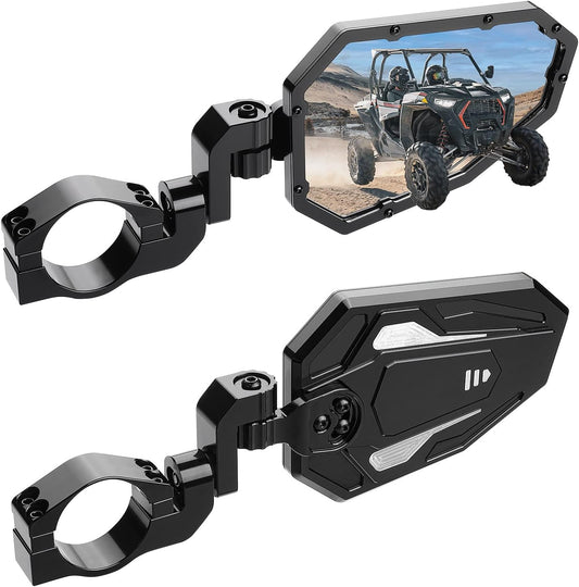 KEMIMOTO Aluminum UTV Side View Mirror for 1.75‑2" Roll Bar