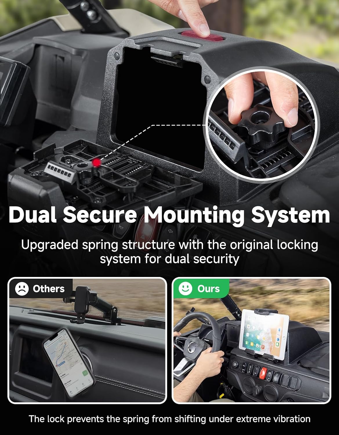 Kemimoto Tablet Holder for CFMOTO ZForce 950/800 Trail 8-10L Storage