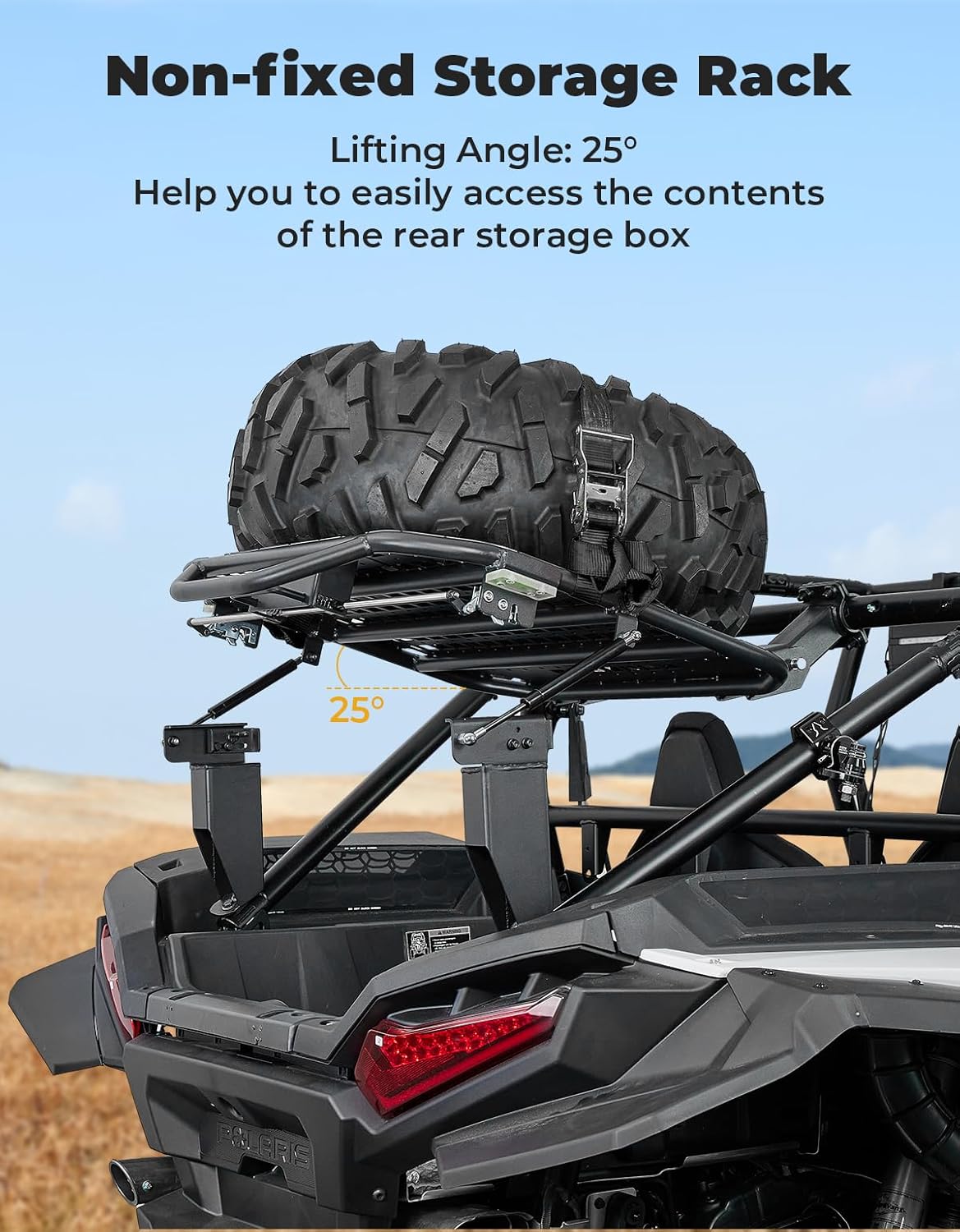 Kemimoto UTV Spare Tire Carrier Polaris RZR XP 1000/4 2024-2026