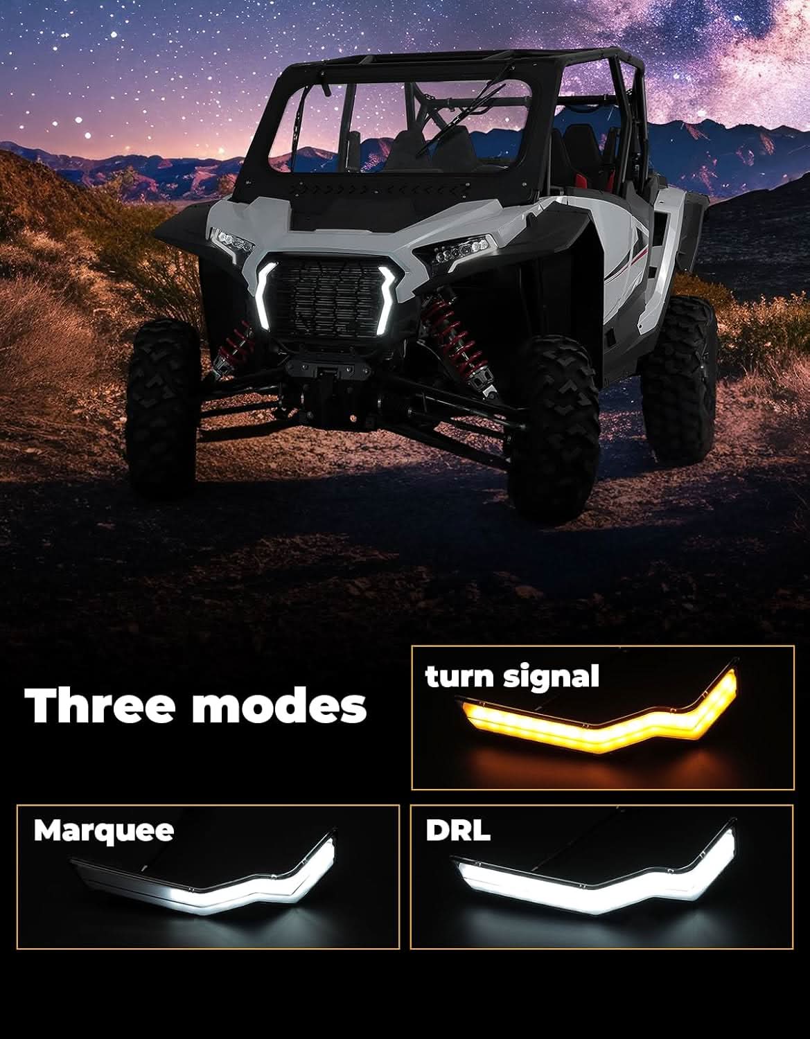 Kemimoto Running Lights for 2024+ Polaris RZR XP 1000/4 1000