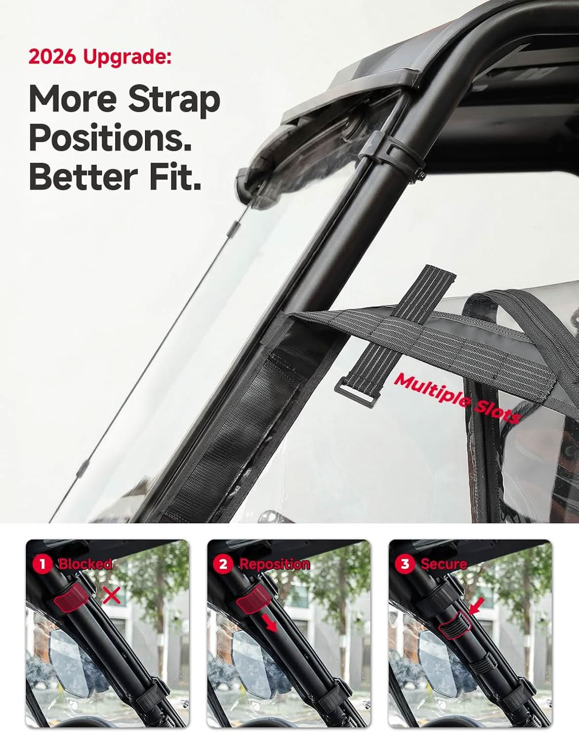 Kemimoto Soft Cab Enclosure Wind‑Tight Seal