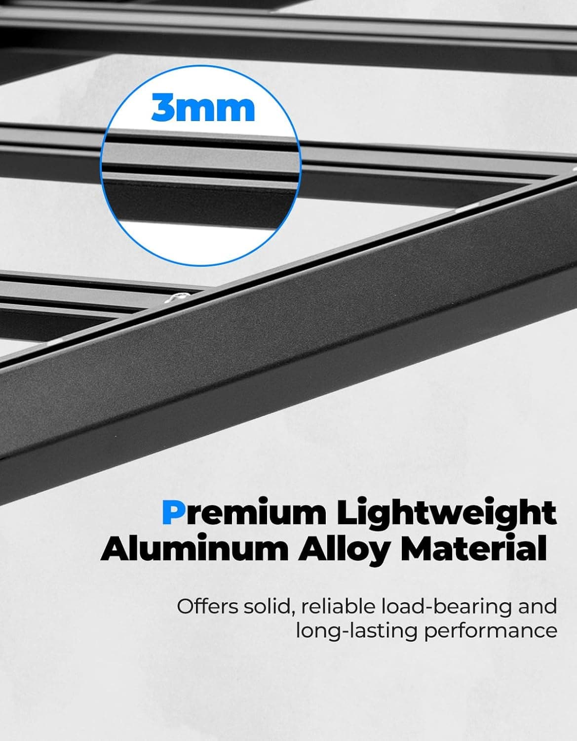 Kemimoto Polaris Ranger Roof Rack Heavy-Duty 220lb Capacity