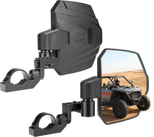 Kemimoto 3-in-1 Large Side Mirrors for 1.65-2" Roll Bar