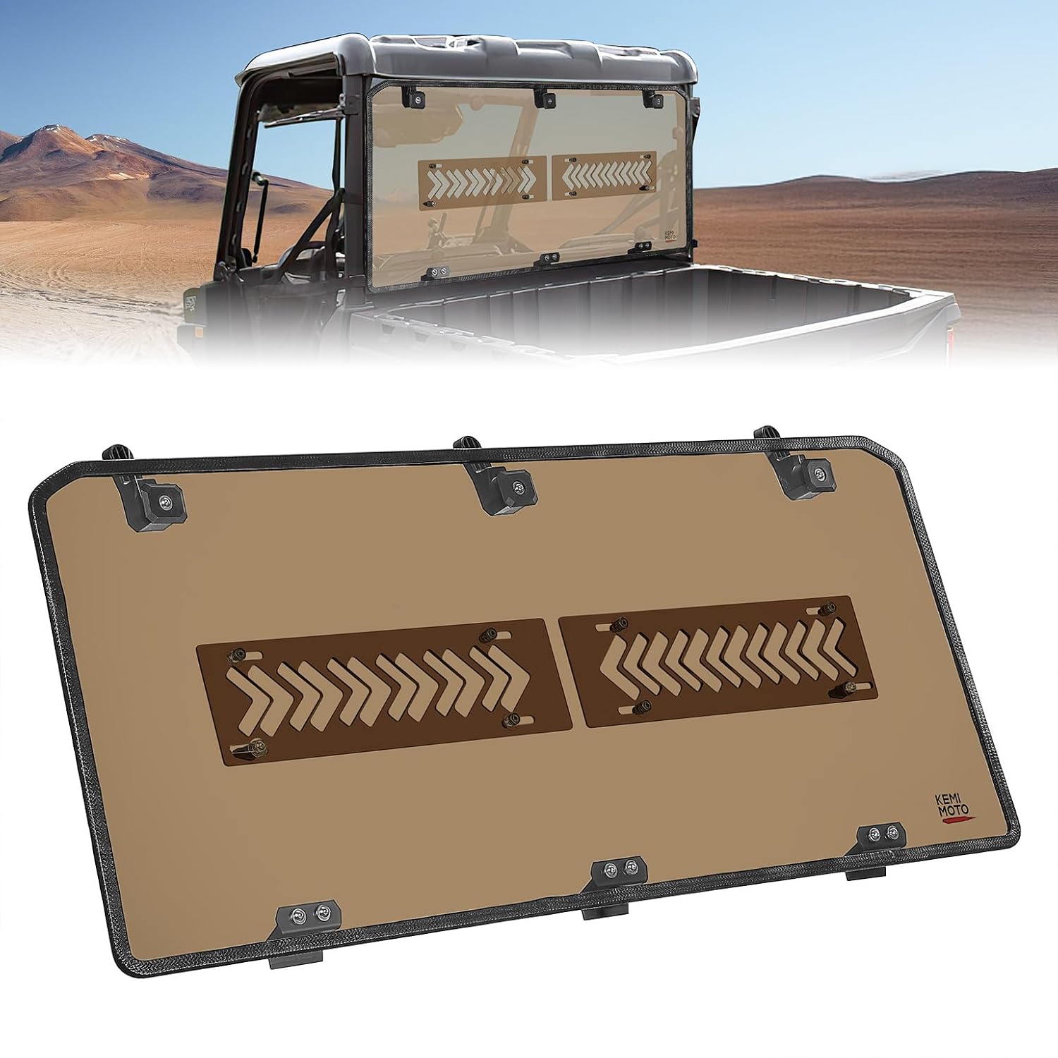 Kemimoto Tinted Rear Window for Polaris Ranger Midsize 500/570