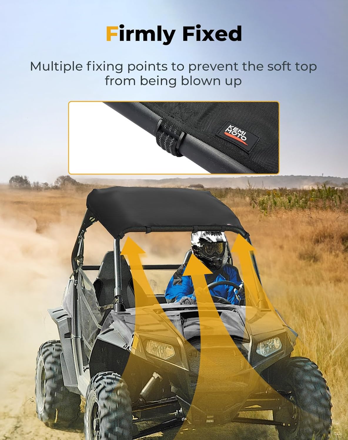 Kemimoto 1680D Oxford Fabric Roof for RZR 570/Trail 570/800