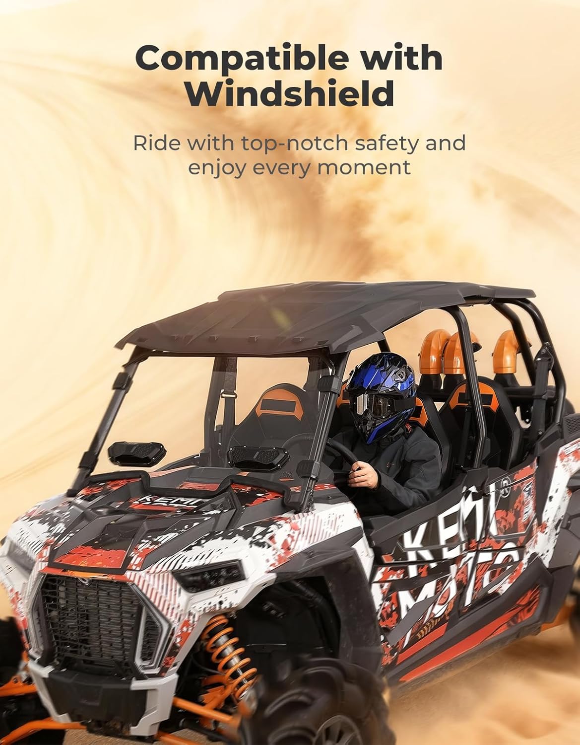 Kemimoto Hard Roof 4‑Seater Polaris RZR XP 4 1000 Turbo
