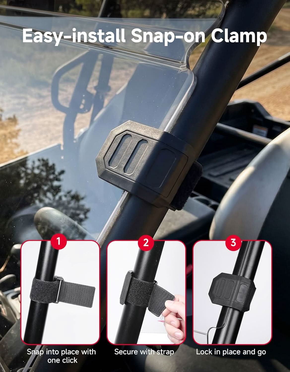 Kemimoto Vented Front Windshield for Kawasaki Teryx