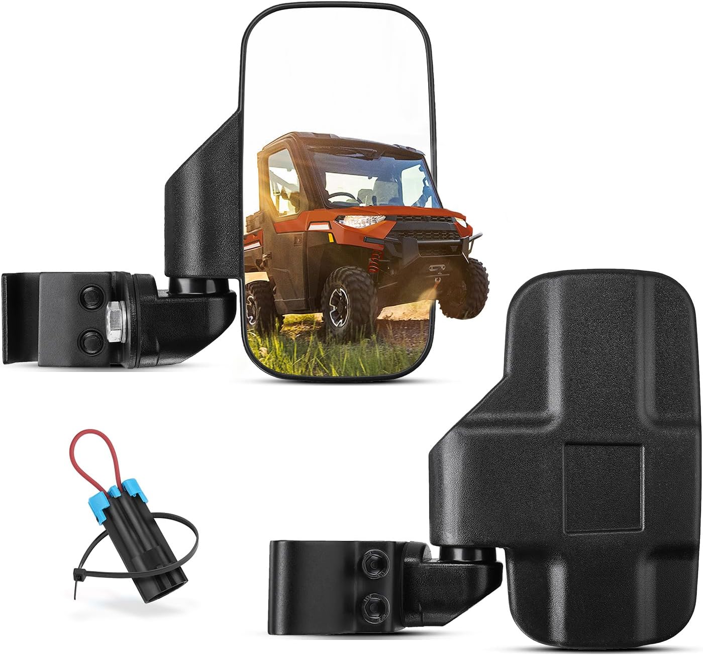 Side Mirrors for Polaris Ranger/ General, Can‑Am Trail/ Defender (1 pair)