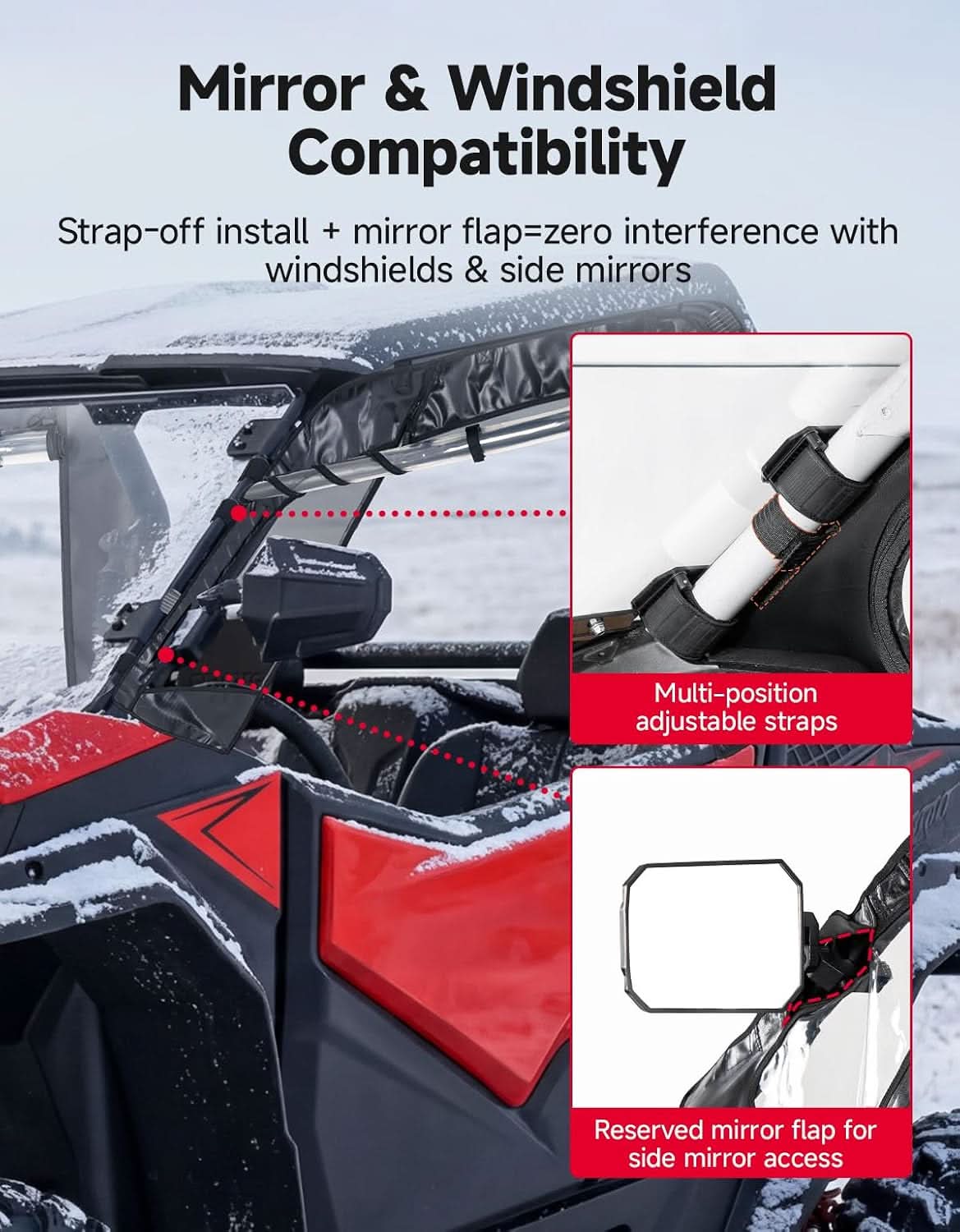 Kemimoto Soft Cab Enclosure Wind‑Tight Seal