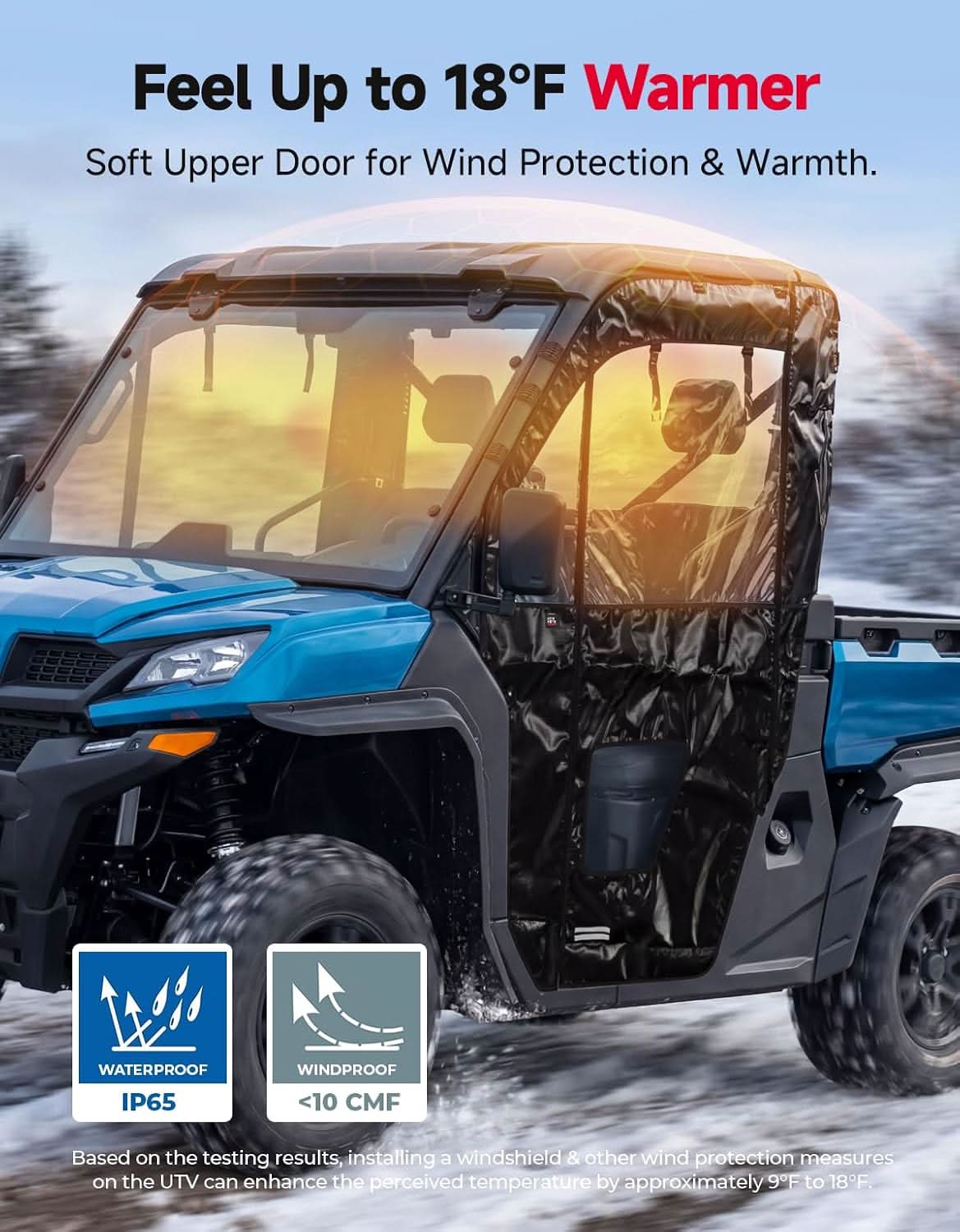 Kemimoto Soft Cab Enclosure Doors for CFMOTO UFORCE 1000