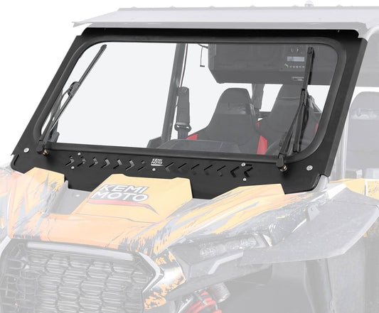 UTV Vented Front Glass Windshield with 2 Manual Wipers, Scratch-Resistant for Polaris RZR XP 1000 / XP S 1000 / XP 4 1000 2024-2026