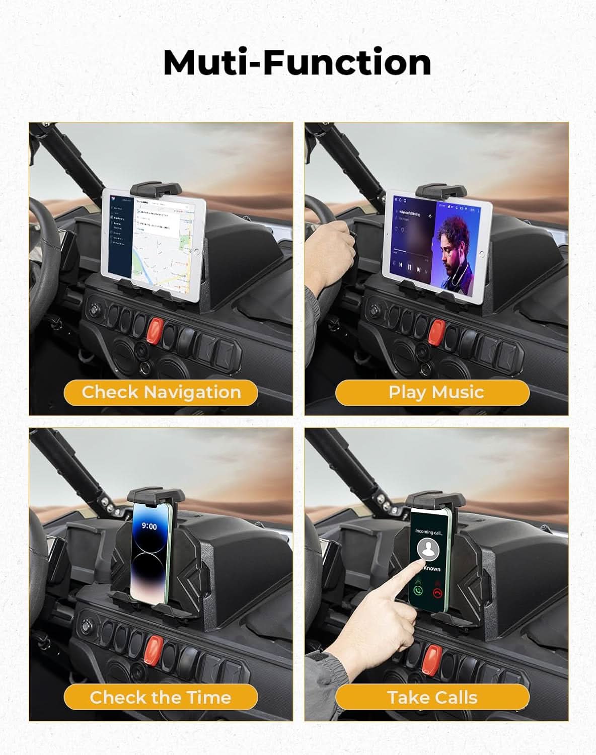 Kemimoto UTV Tablet Holder for CFMOTO ZForce G2 2023
