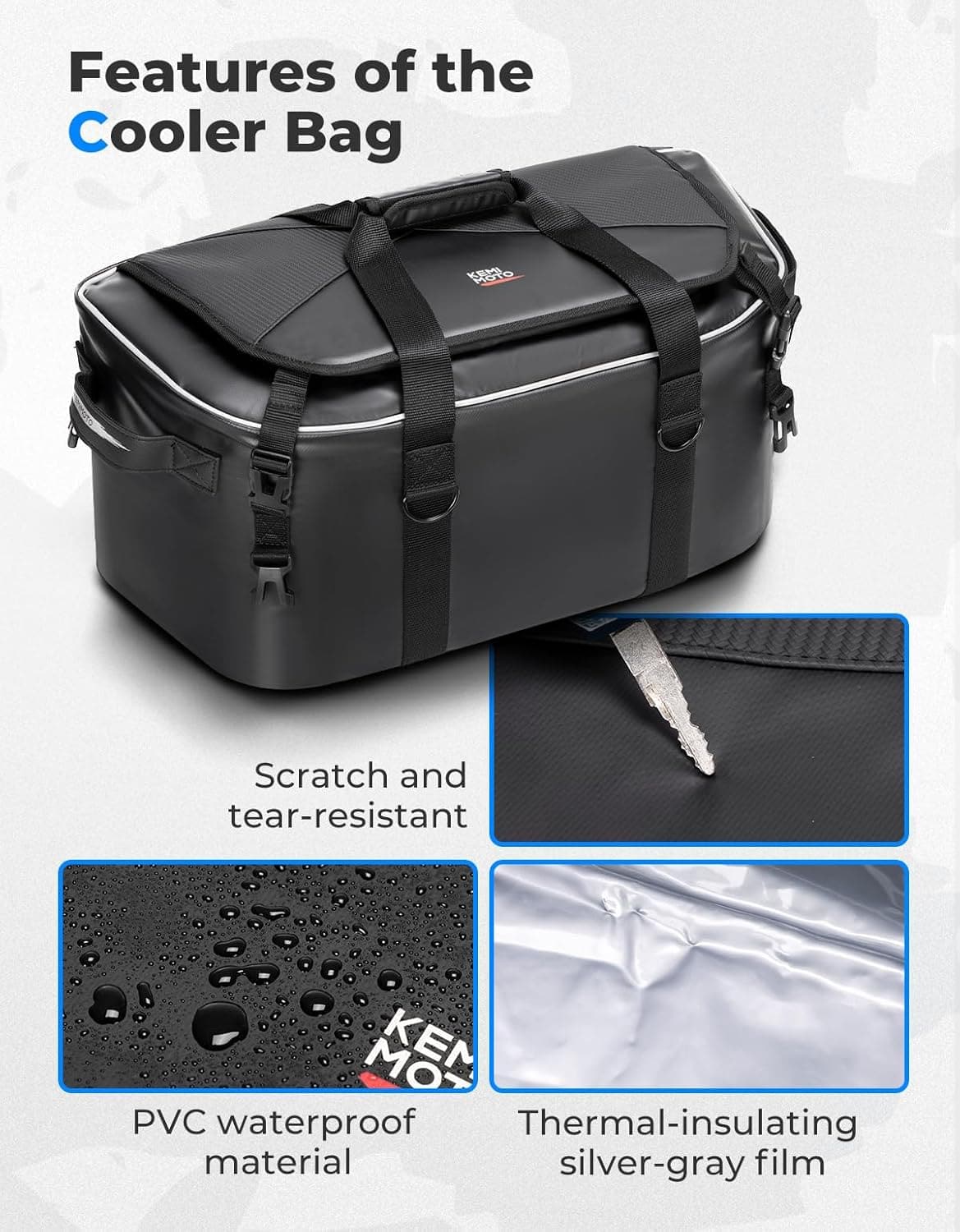Kemimoto 20L Ice Cooler Bag for RZR XP, PRO XP & ZFORCE 950
