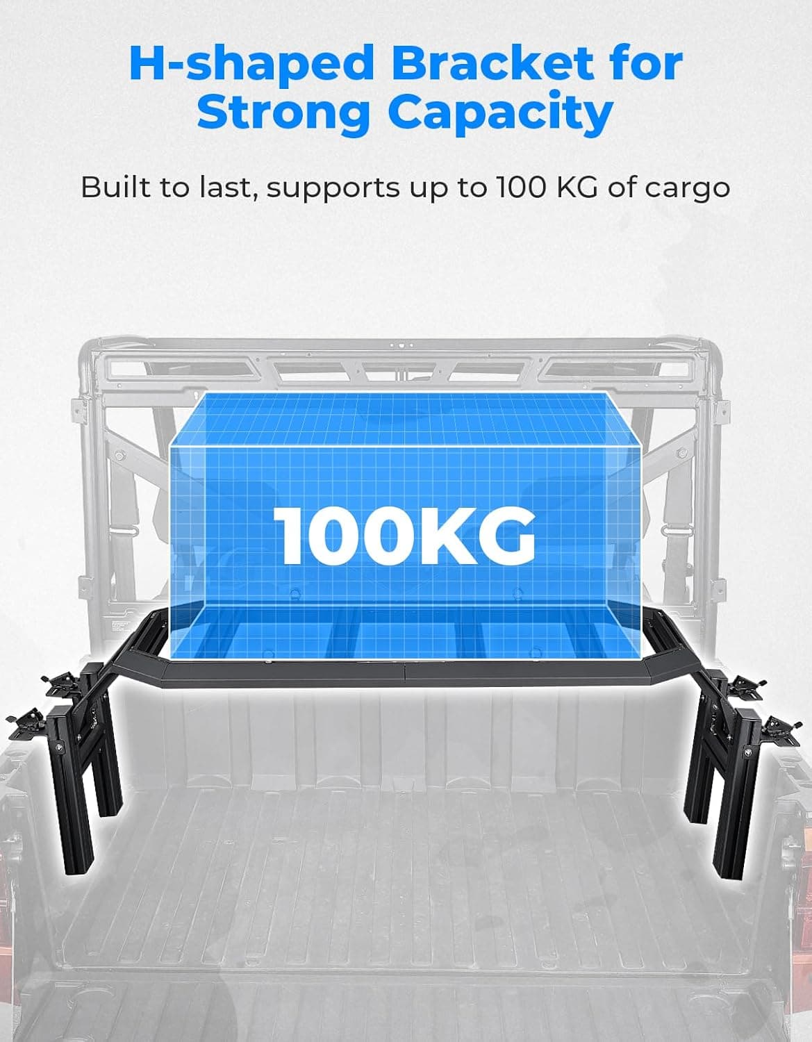 Kemimoto Rear Rack for Polaris Ranger 1000 XP 1000 Diesel