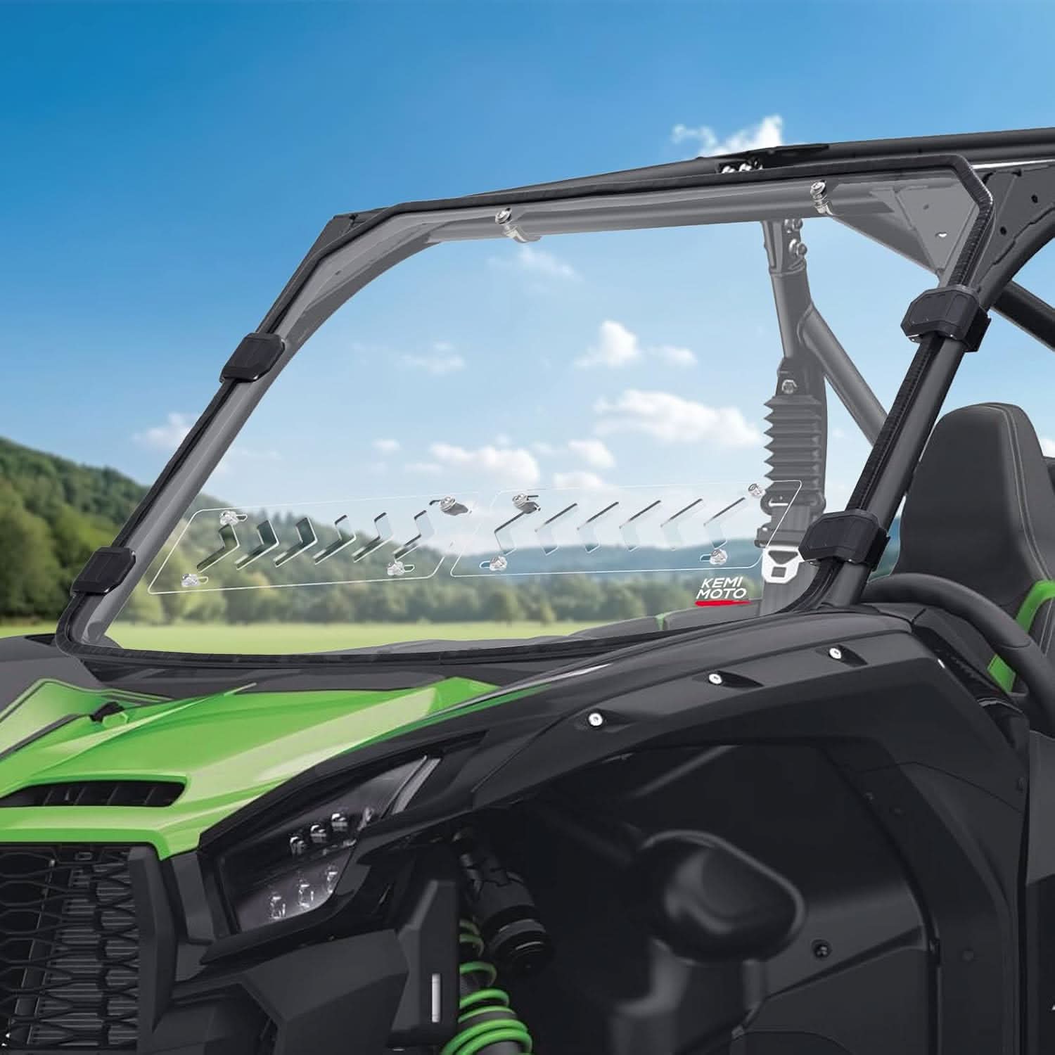 Kemimoto Vented Front Windshield for Kawasaki Teryx KRX 1000