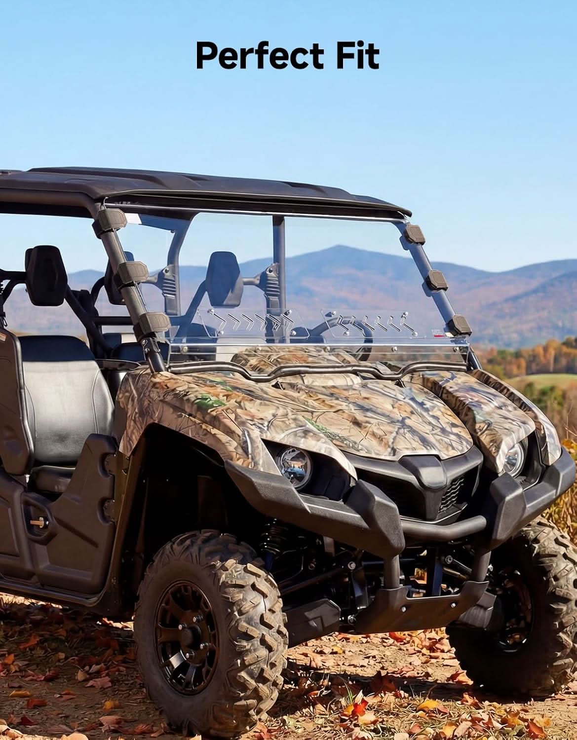 Kemimoto Sliding Vented Windshield for Yamaha Viking VI UTV