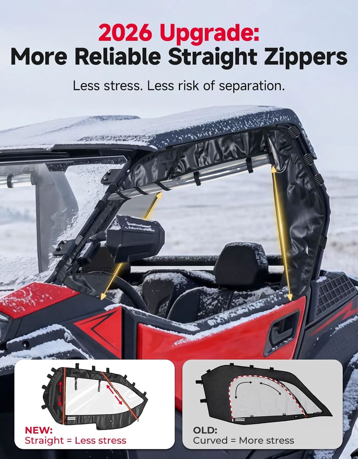 Kemimoto Soft Cab Enclosure Wind‑Tight Seal