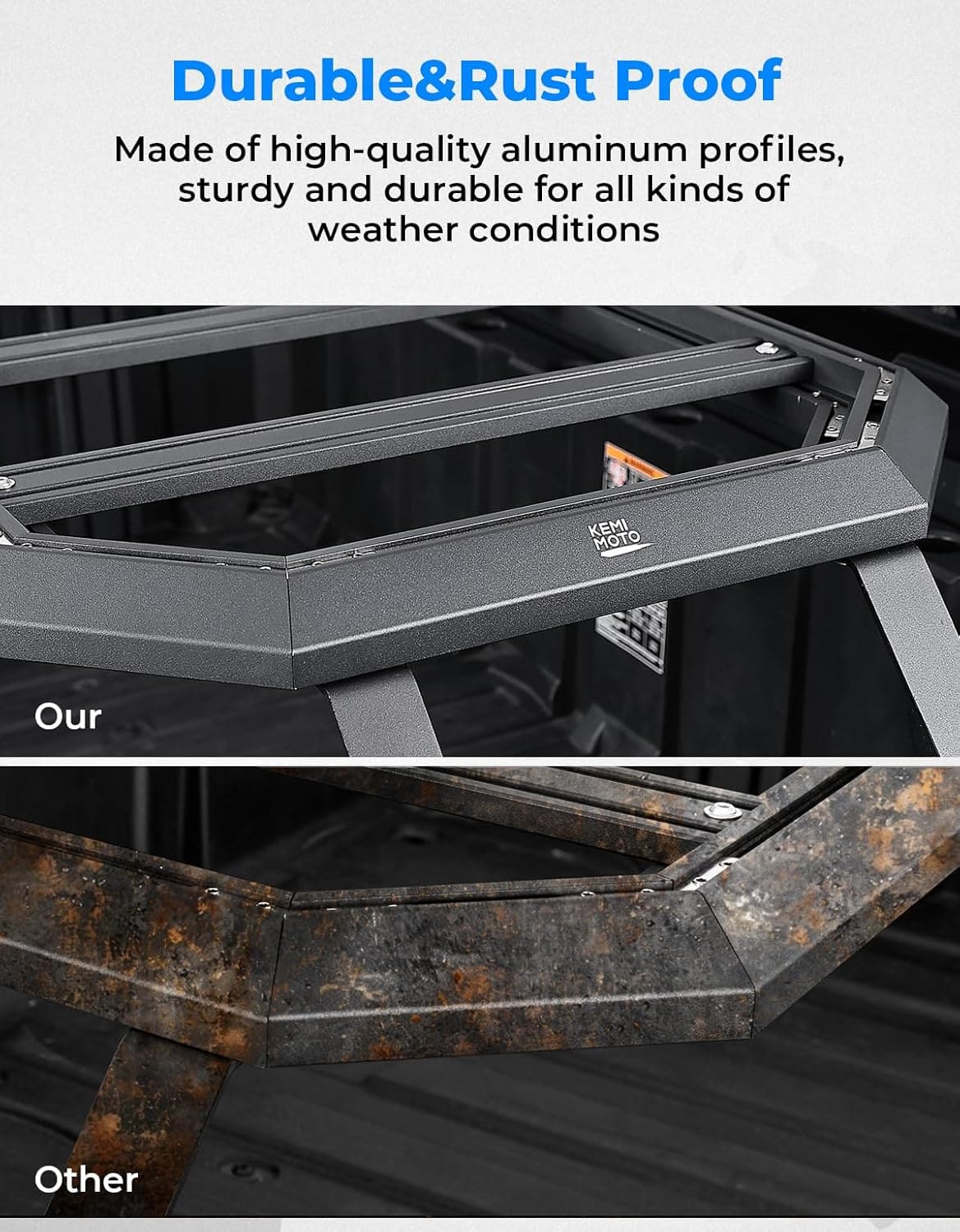Kemimoto Rear Rack for Polaris Ranger 1000 XP 1000 Diesel