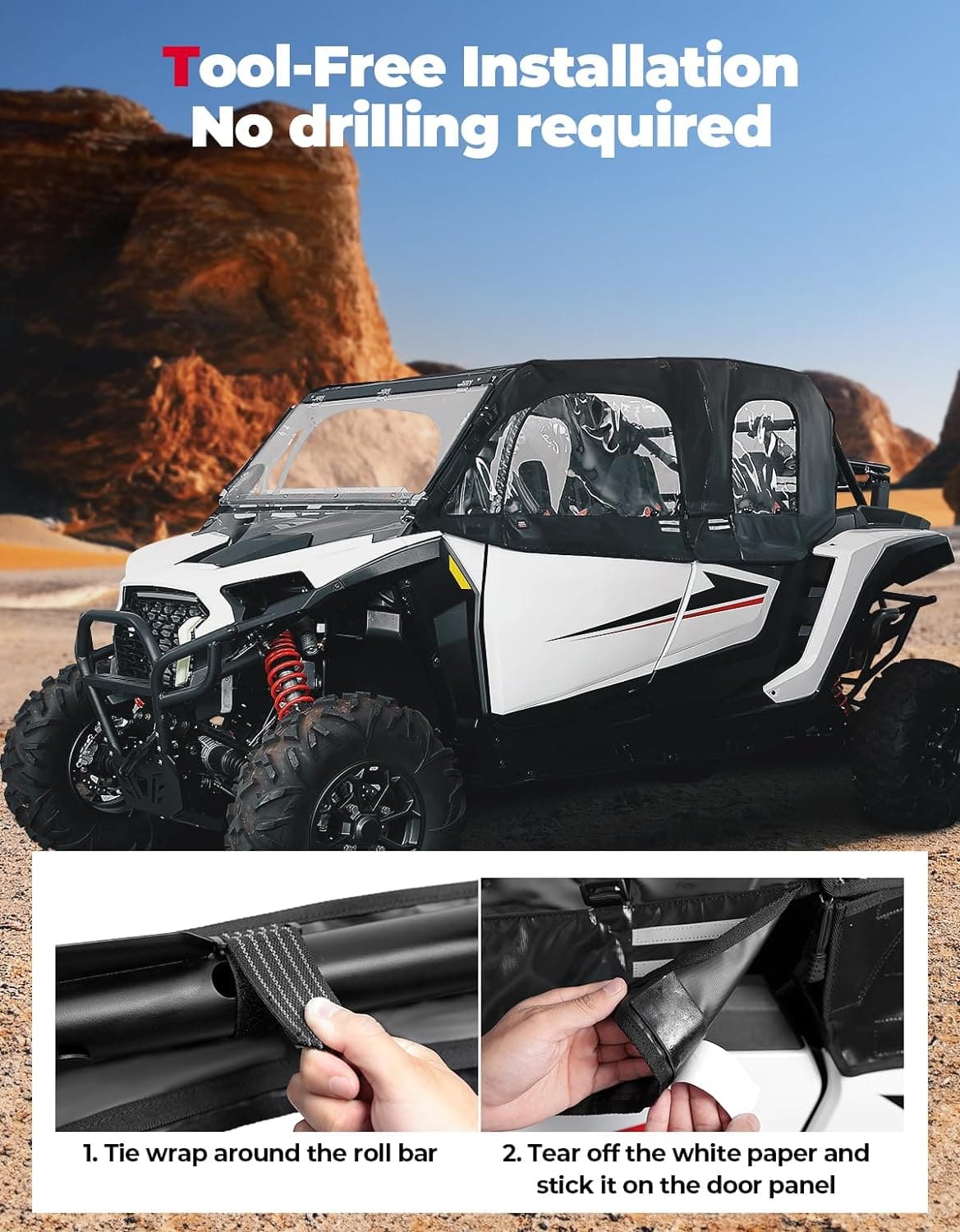 Kemimoto Cab Enclosure for Polaris RZR XP 4 1000 2024‑2025