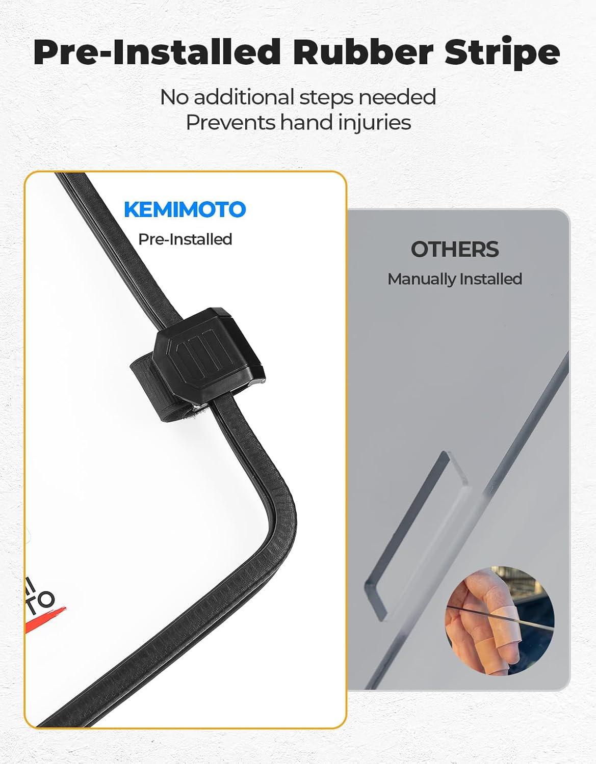 Kemimoto 2-In-1 Vented Front Windshield for Polaris Ranger XP 900/1000
