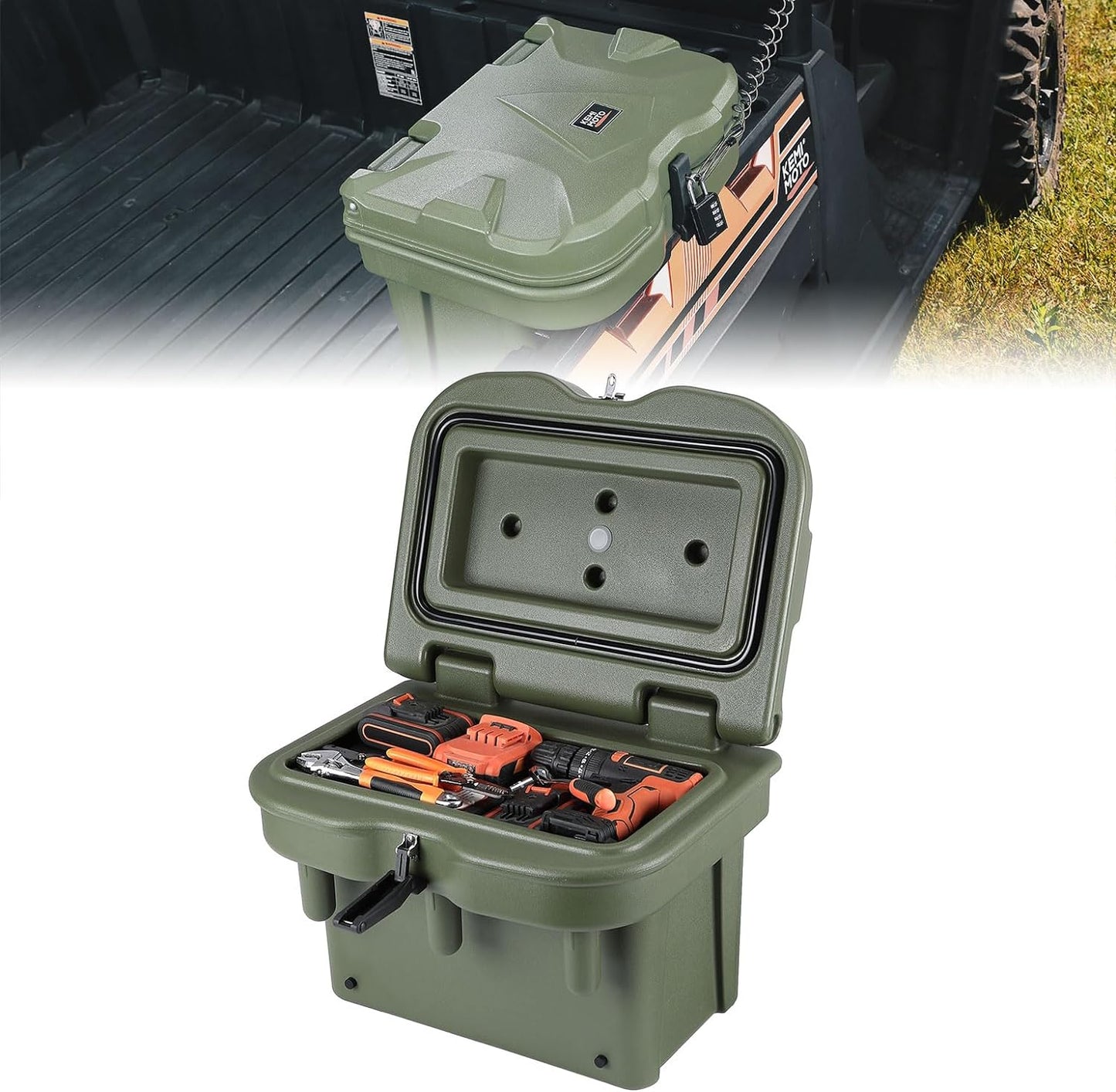 Kemimoto 20L Cargo Storage Box Waterproof UTV Polaris