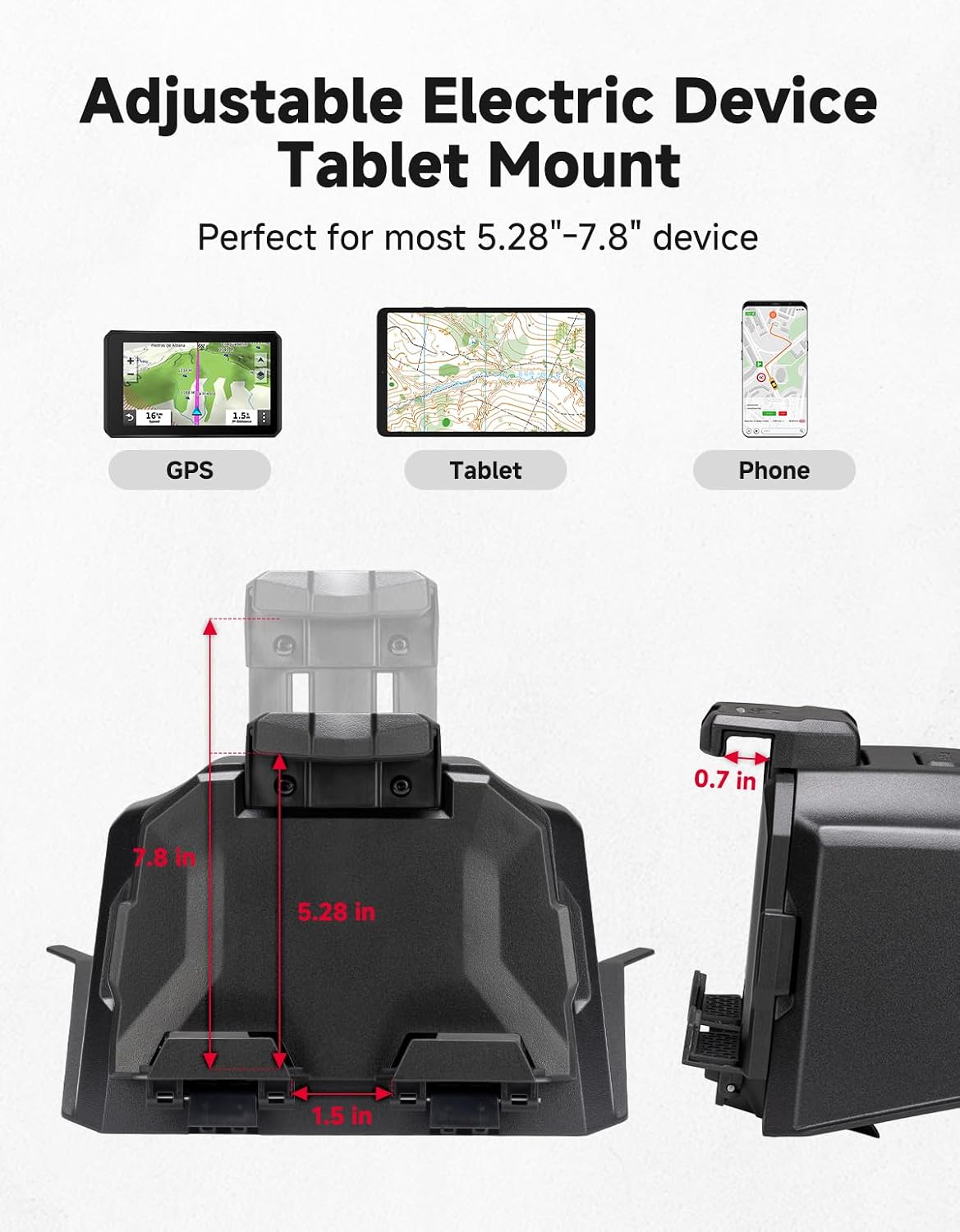 Kemimoto Tablet Holder for CFMOTO ZForce 950/800 Trail 8-10L Storage