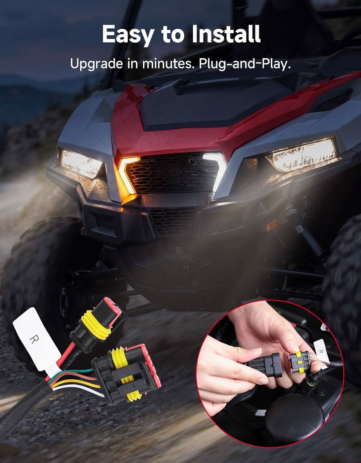 Kemimoto Turn Signal Kit with Horn for Polaris 1000/XP 2016‑2026